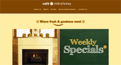 Desktop Screenshot of milkandhoneycafe.com